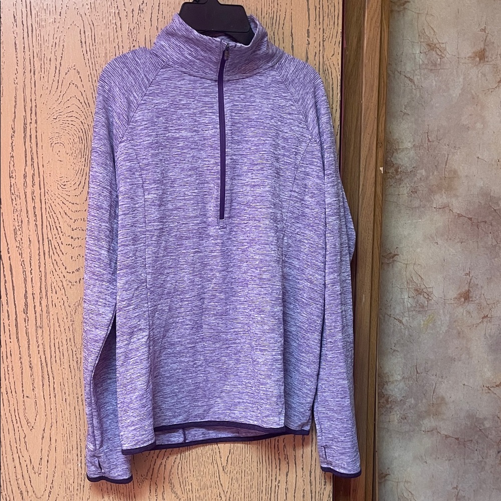 LG Under Armour Purple Heather Performance Quarter-Zip